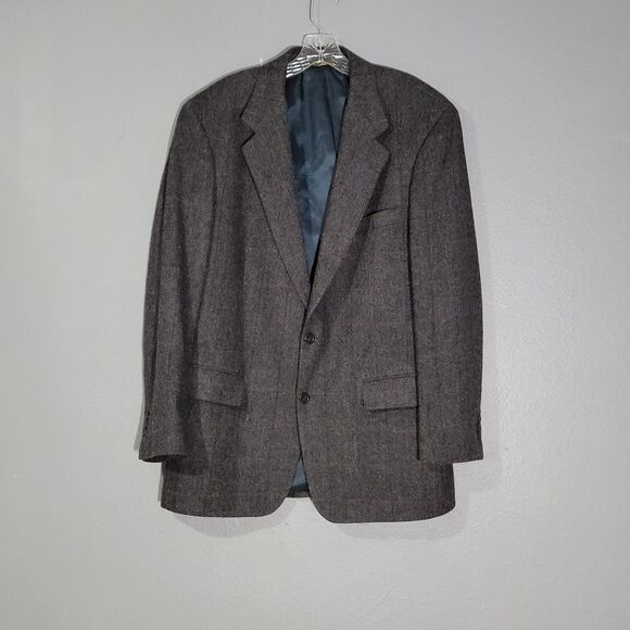 Brooks Brothers Blazer Jacket Mens 43R Wool Houndstooth Union Made USA